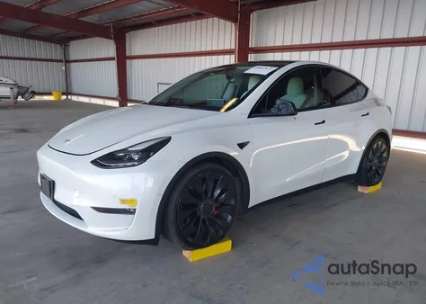 2022 Tesla Model Y Performance Dual Motor All-Wheel Drive z USA, uszkodzony, nr VIN 7SAYGDEF5NF410193